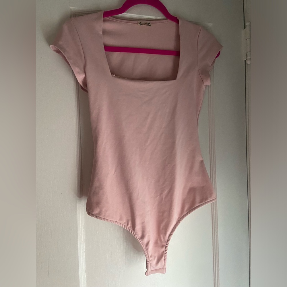 NWOT Ballet Pink Free People bodysuit